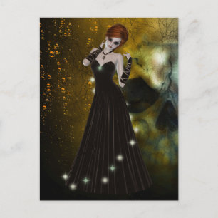 Gothic Girl Postcard Postkarte