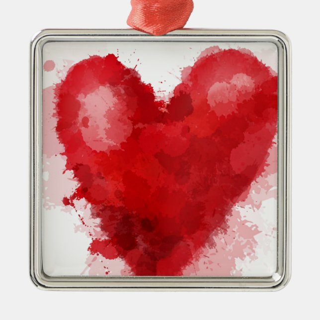 Gothic Girl Valentine Ornament Aus Metall (Vorne)