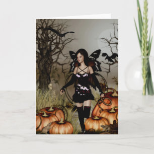 Gothic Girls Autumn Harvest greeting card Karte