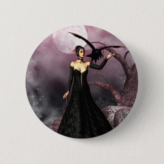 Gothic Girls Red Hexe Fantasy-Taste Button