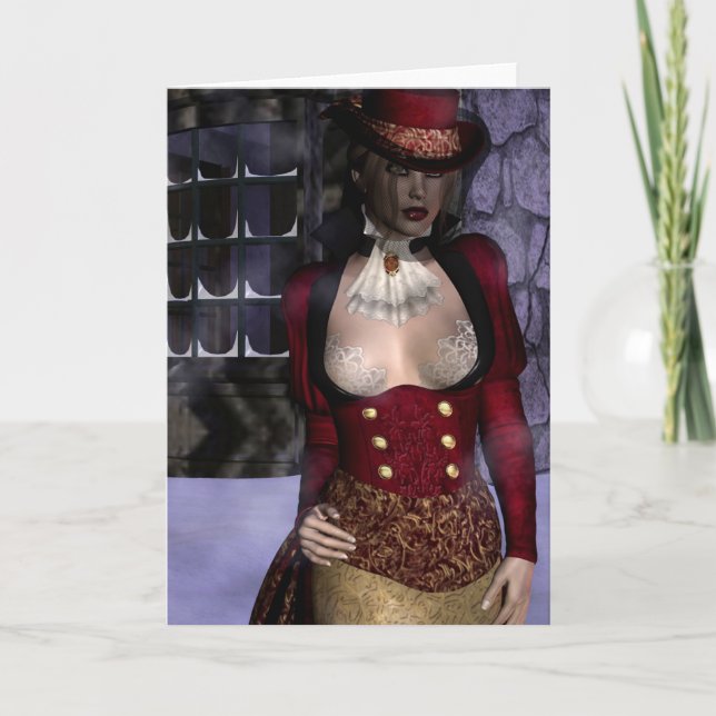 Gothic Girls Victorian Winter greeting card Karte (Vorderseite)