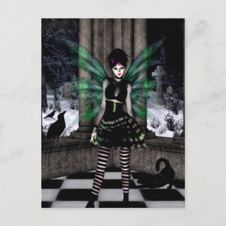 Gothic Girls Winter Games-Fantasie Postkarte