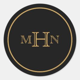 Gothic Glam | Aufkleber | Monogramm | Schwarz