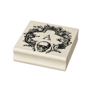 Gothic Glam BRIEFMARKE Skull Gummistempel