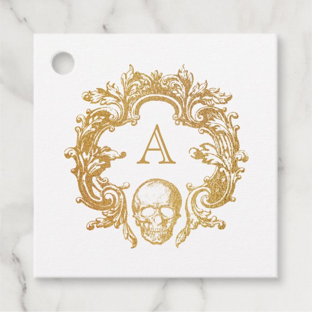 Gothic Glam | Gefälligkeit/Geschenketage | weiß Geschenkanhänger (Vorderseite)
