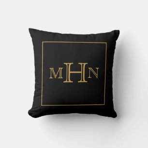 Gothic Glam   Kissen   Monogramm   Schwarz