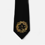 Gothic Glam | Neck Tie | Monogramm | Schwarz Krawatte<br><div class="desc">Dieses atemberaubende Gotische Glam-Design in Schwarz und Gold verleiht Ihrem Halloween-Dekor ein besonderes Flair. Es ist mit einem eigenen Monogramm anpassbar, um eine persönliche, luxuriöse Touch hinzuzufügen. Inspiriert durch die dunkle Verlockung eines großen Gatsby-Party in einem Spuk Herrenhaus, bietet es faszinierende gotische Details und elegante Motive, die sich perfekt für...</div>