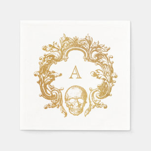 Gothic Glam Paper Napkins weiß Serviette