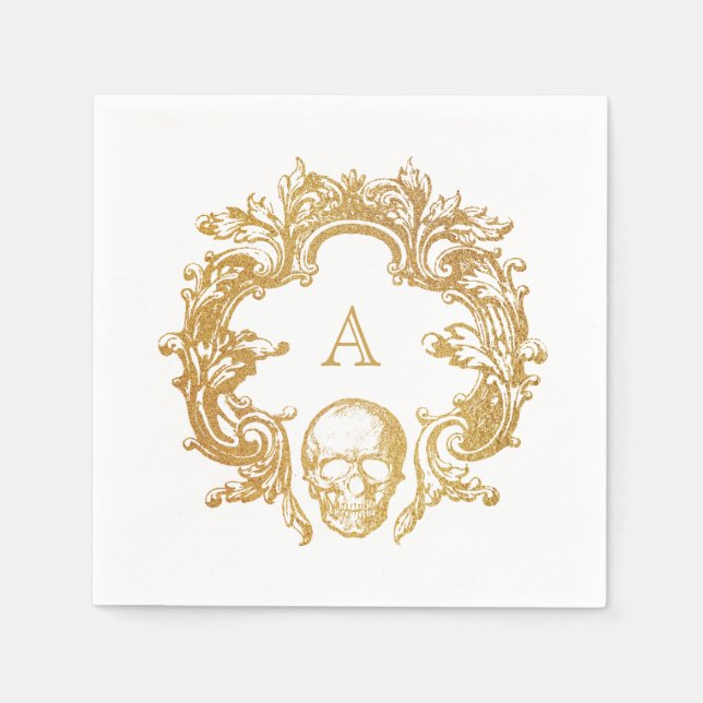 Gothic Glam | Paper Napkins | weiß Serviette (Vorderseite)