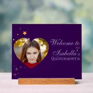 Gothic Glam Quince Foto Herz Folie Acrylschild