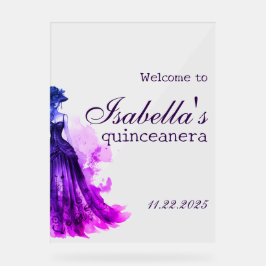 Gothic Glam Quince lila Acrylschild