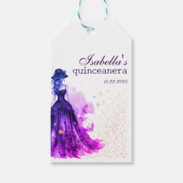 Gothic Glam Quince lila Kleid Geschenkanhänger