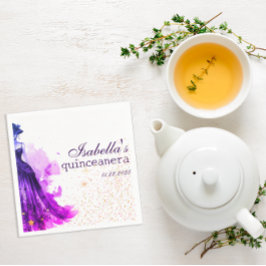 Gothic Glam Quince lila Kleid Serviette