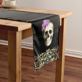 Gothic Glam Skull Lila Rose Mittelgroßer Tischläufer
