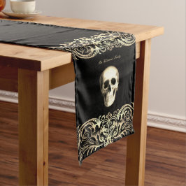 Gothic Glam Skull Personalisiert Mittelgroßer Tischläufer