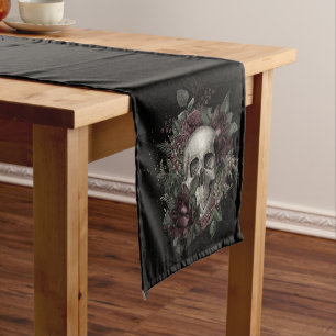 Gothic Glam Skull Tischläufer Rose des Schädel
