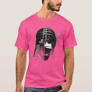 Gothic Glitch Skull Gitter T-Shirt