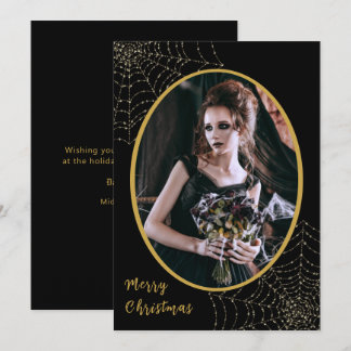 Gothic Glitzer Spider Web Frohe Weihnachten 1 Foto