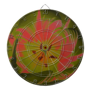 Gothic Gloomy Red Tulip Dart Board Dartscheibe