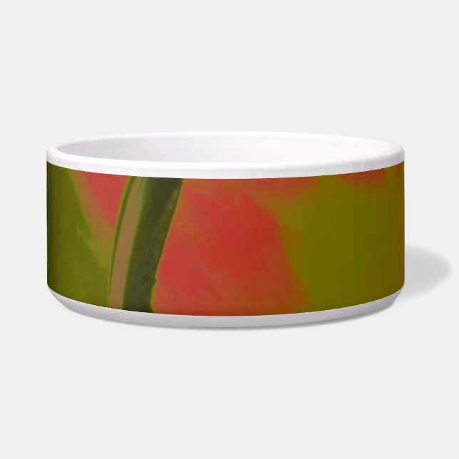 Gothic Gloomy Red Tulip Dog Bowl Napf (Links)
