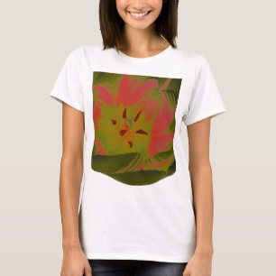 Gothic Gloomy Red Tulip Ladys T Shirt