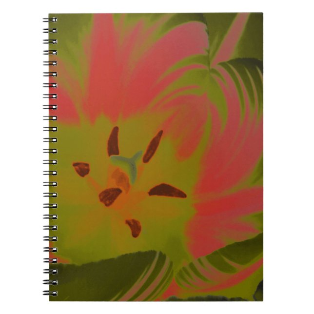 Gothic Gloomy Red Tulip Notebook Notizblock (Vorderseite)