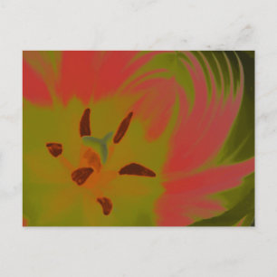 Gothic Gloomy Red Tulip Postcard Postkarte