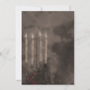 Gothic Glow Candle Light Rose Hochzeit Einladung