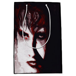 Gothic God Post Punk Goth Music Man Portrait Art Mittlere Geschenktüte