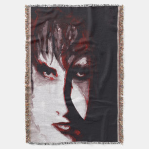 Gothic God Post Punk Goth Musik Mann Porträt Kunst Decke