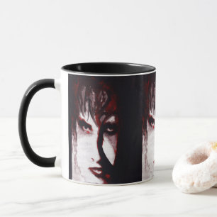 Gothic God Post Punk Goth Musik Mann Porträt Kunst Tasse
