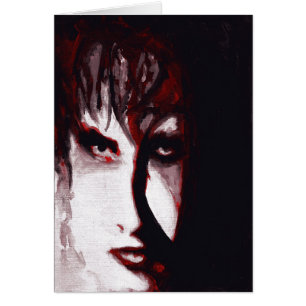 Gothic God Post Punk Goth Musiker Art Card