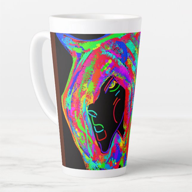 Gothic Goddess with Horned Headdress Mug Milchtasse (Linke Ecke)