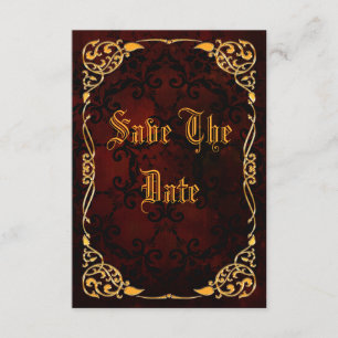 Gothic Gold Gerahmt 60. Geburtstag Save the Date