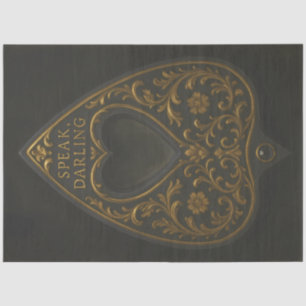 Gothic Gold Planchette Speak Darling Art Decoupage Seidenpapier