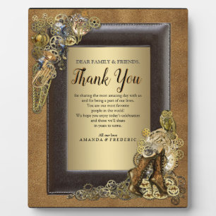 Gothic-Gold-Steampunk-Hochzeit auf Wildleder Fotoplatte