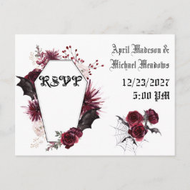 Gothic Goth Bats Dunkle Einladung Hochzeit RSVP