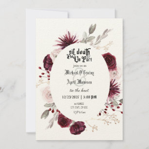 Gothic Goth Dark Wedding Einladung