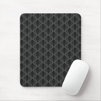 Gothic Grau Schwarz Damastmuster Mousepad
