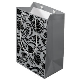 Gothic Graveyard Black Rose Muster Mittlere Geschenktüte
