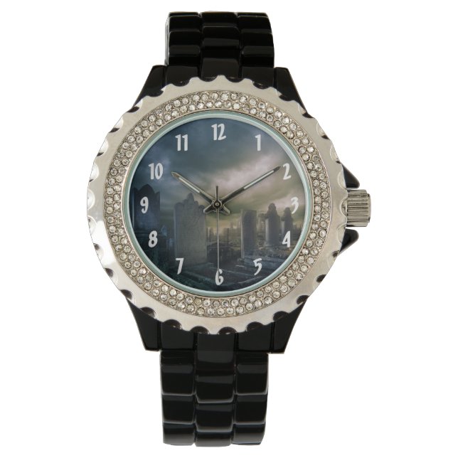 Gothic Graveyard Wrist Watch Armbanduhr (Vorderseite)