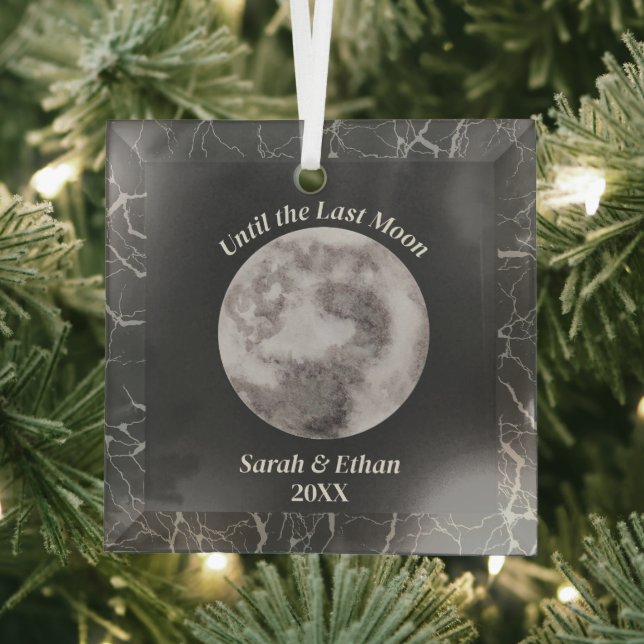 Gothic Gray Full Moon Dark Ornament Aus Glas (Insitu)