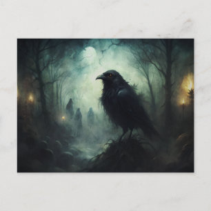 Gothic Grunge Crows Postkarte