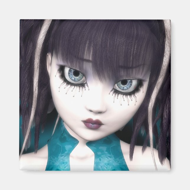 Gothic Grunge Doll Magnet (Vorne)