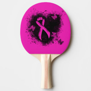 Gothic grunge Hot Pink Awareness Ribbon Tischtennis Schläger