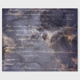 Gothic Grunge Indigo Geschenkpapier