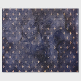 Gothic Grunge Indigo Geschenkpapier