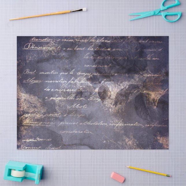 Gothic Grunge Indigo  Seidenpapier (Basteln)