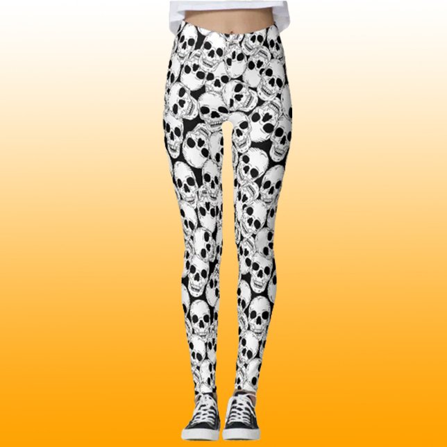 Gothic Grunge Skulls Gemustert Leggings (Von Creator hochgeladen)