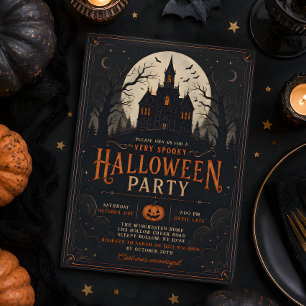 Gothic Grusel-Haus Halloween-Party Einladung